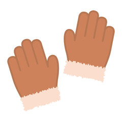 冬の防寒アイテム・シンプルなオレンジの手袋