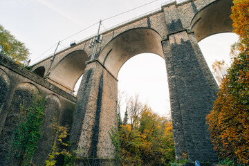 Fototapeta premium The Passerelle, aka the Luxembourg Viaduct, a viaduct in Luxembourg City, southern Luxembourg.