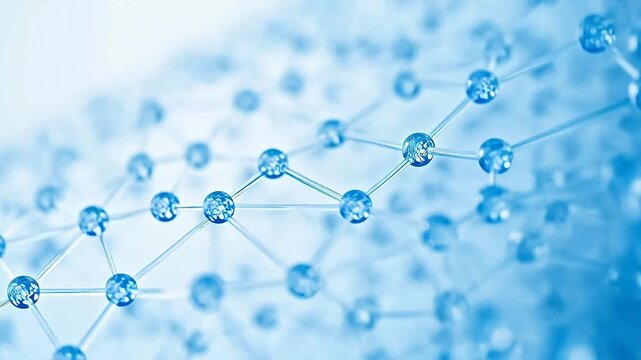 Blue molecular structure