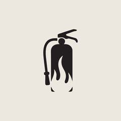 silhouette of a fire extinguisher