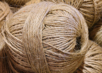 Fototapeta premium ball rough twine for sale haberdashery shop detail