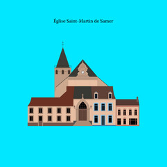 &Eacute;glise Saint-Martin de Samer, France