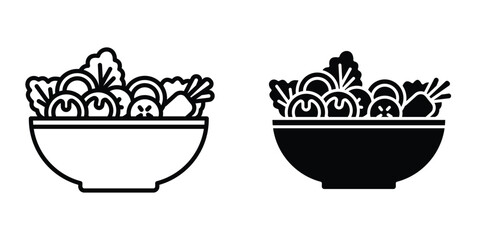 Salad icons multiple style collection. icon in vector. Logotype