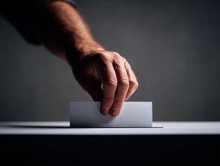 Democracy and election concept with ballot box and blank vote