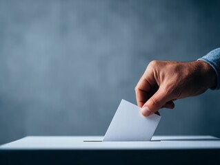 Democracy and election concept with ballot box and blank vote