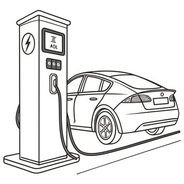 Electric car charging at minimal station charging station