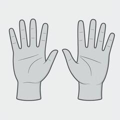 Obraz premium Illustration of a pair of hands with visible palm lines