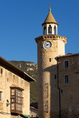 Fototapeta premium San Salvador Monastery in the beautiful village of Oña, Burgos, Castilla y Leon, Spain, in a sunny day.