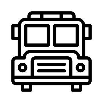 prison bus line icon