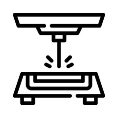 laser printer line icon