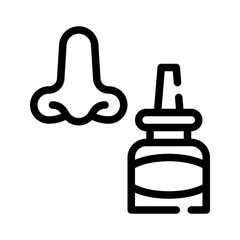 nasal spray line icon