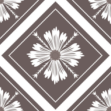Elegant Damask Floral Seamless Pattern
