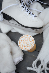winter fun. coffee with marshmallows