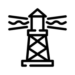Naklejka premium light wave line icon