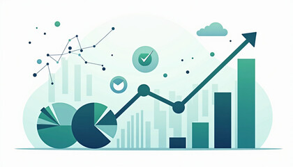 Analytics Graph Data Visualization Vector Illustration