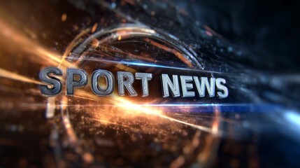 Vibrant sport news intro showcases bold text amidst dynamic light effects, capturing the excitement of athletic events and engaging viewers with its energy