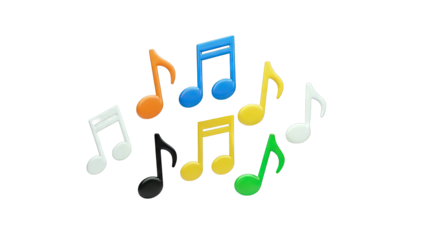 Colorful Music Notes