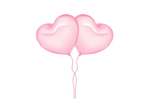 pink hearts shaped balloons. - Powered by Adobe