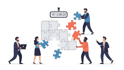 Teamwork and Collaboration Concept Illustration.