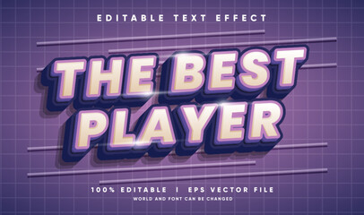 the best player vector text effect with modern style