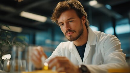 A scientist preparing culture media powder to pour into sterile plates, weighing ingredients with microgram accuracy — agar preparation, laboratory workflow, and microbial cultivation fundamentals.