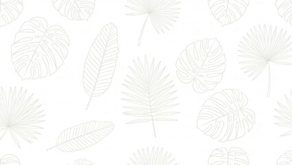White Background with Faint Leaf Patterns.