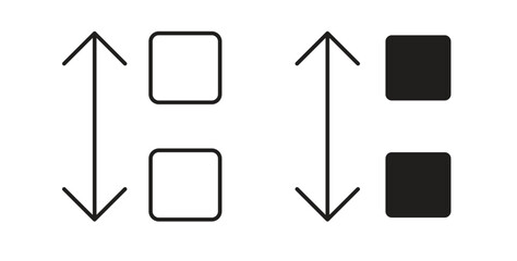 Apps sort icons linear icon. Line with Editable stroke. monochrome icon