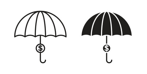 assets protection icons linear icon. Line with Editable stroke. monochrome icon