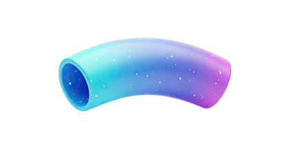 Curved Tube with Galaxy Gradient and Speckles
