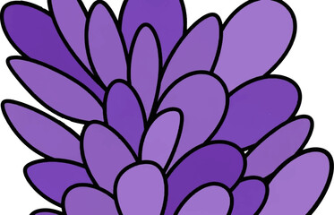 A close-up abstract of overlapping purple petals, creating a textured pattern
