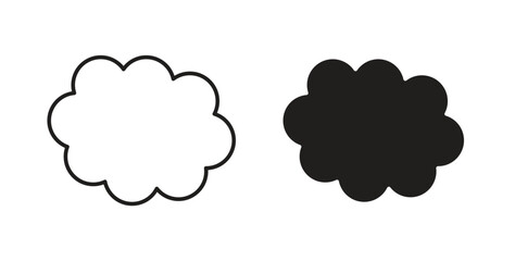 Clouds icons linear icon. Line with Editable stroke. monochrome icon