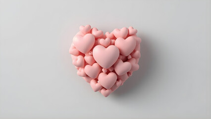 3D pink heart 