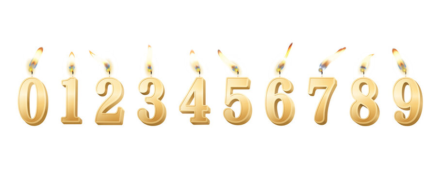 Numerological Radiance: A collection of glowing, golden digits illuminates against a captivating backdrop, inviting viewers to explore the beauty of numbers