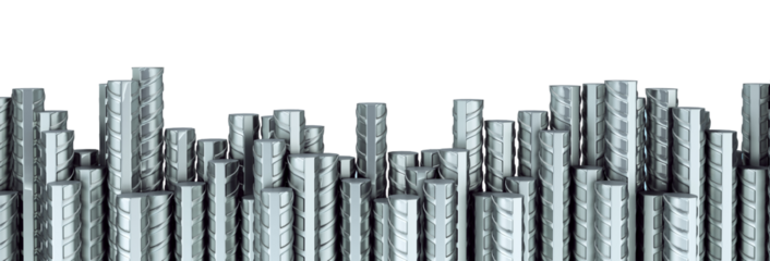 Urban Steel Symphony: A towering arrangement of polished steel cylinders evokes the skyline of a modern metropolis, a testament to industry and innovation. 