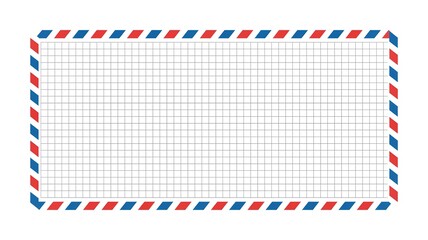 Obraz premium Blank lined paper with red and blue border for writing