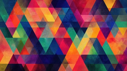 Colorful geometric abstract background with textured triangles