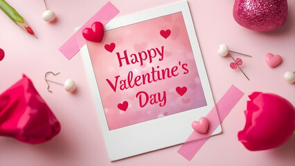 Happy Valentine&rsquo;s Day inside a romantic photo 