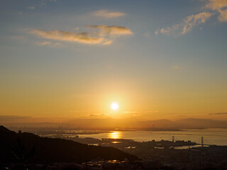 神戸渦森台展望公演からの夜明け