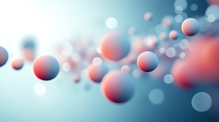 Vibrant abstract composition featuring numerous red and blue spheres arranged in a dynamic captivating visual pattern.