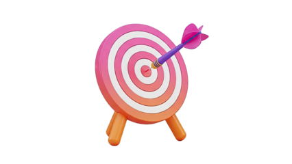 Dartboard with Dart in Bullseye