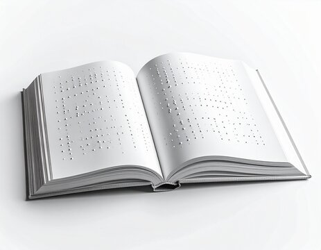 An open book displaying the tactile Braille writing system, offering a gateway to knowledge and literacy for the visually impaired community, emphasizing accessibility and education - Powered by Adobe
