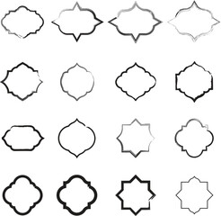 Ramadan brush decorative frame shapes