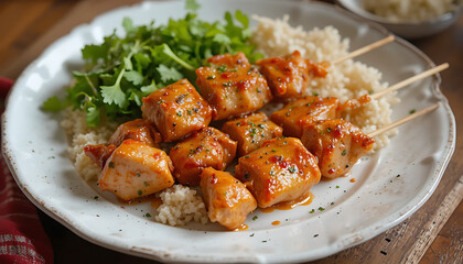 Homemade Korean Gochujang Chicken Skewers