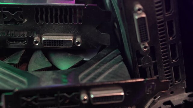 Bunch of Used Graphic Cards, Computer Hardware Close Up