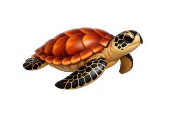 Elegant hawksbill turtle illustration for nature-themed designs and conservation awareness