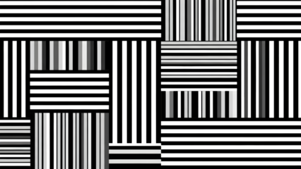 Abstract Black White Gray Striped Geometric Pattern