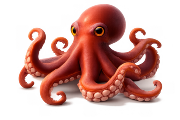 Giant pacific octopus icon - marine life illustration design
