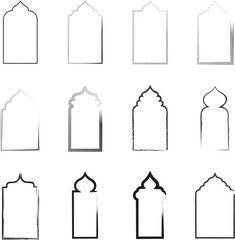 Ramadan Mosque brush shape Islamic architectural arch designs