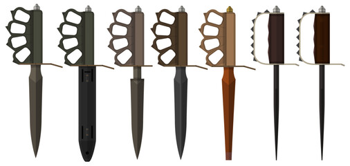 Old Antique WW1 Trench Knifes