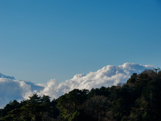 六甲山の登山道アイスロードからの眺め